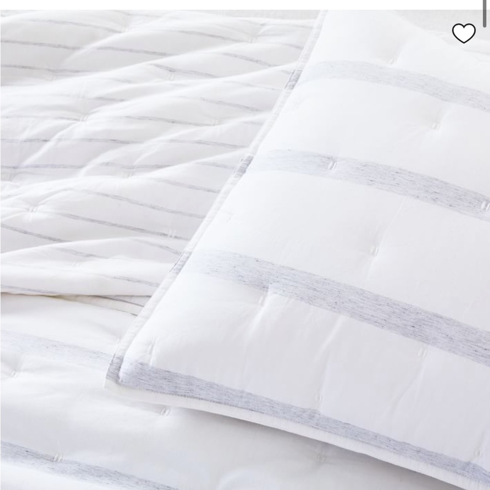 West Elm King shams.